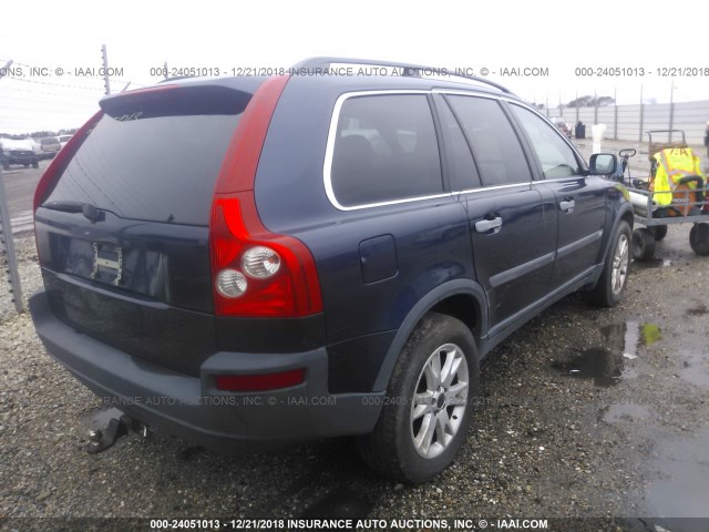 YV1CZ91H341102222 - 2004 VOLVO XC90 T6 BLACK photo 4