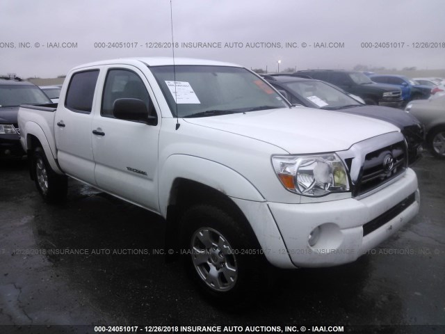 5TEJU4GN4AZ695750 - 2010 TOYOTA TACOMA DOUBLE CAB PRERUNNER WHITE photo 1