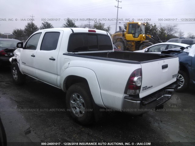 5TEJU4GN4AZ695750 - 2010 TOYOTA TACOMA DOUBLE CAB PRERUNNER WHITE photo 3