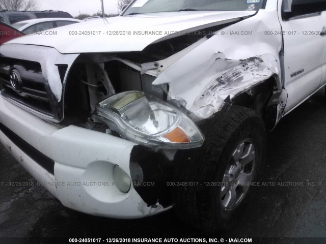 5TEJU4GN4AZ695750 - 2010 TOYOTA TACOMA DOUBLE CAB PRERUNNER WHITE photo 6