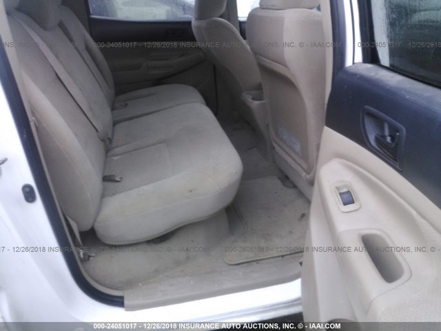 5TEJU4GN4AZ695750 - 2010 TOYOTA TACOMA DOUBLE CAB PRERUNNER WHITE photo 8