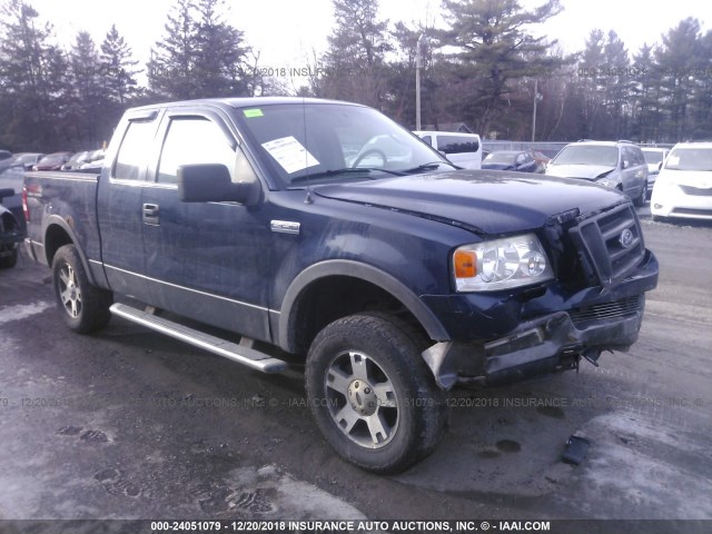 1FTPX14545FA82390 - 2005 FORD F150 BLUE photo 1