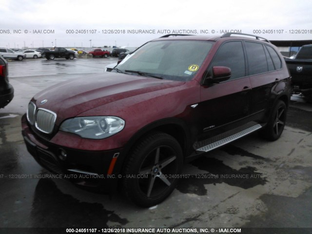 5UXZW0C51CL674625 - 2012 BMW X5 XDRIVE35D MAROON photo 2