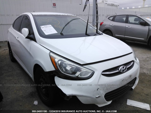 KMHCT4AE1FU814399 - 2015 HYUNDAI ACCENT GLS WHITE photo 1