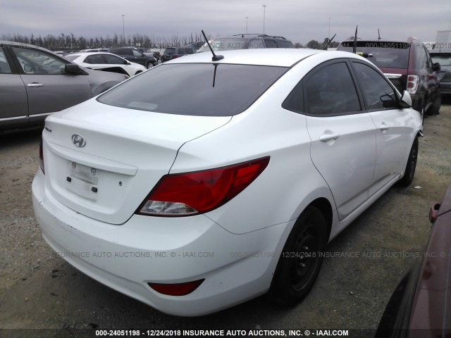 KMHCT4AE1FU814399 - 2015 HYUNDAI ACCENT GLS WHITE photo 4