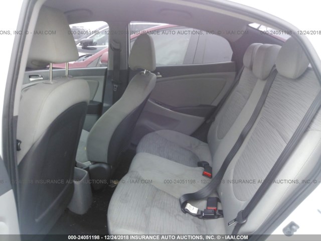 KMHCT4AE1FU814399 - 2015 HYUNDAI ACCENT GLS WHITE photo 8