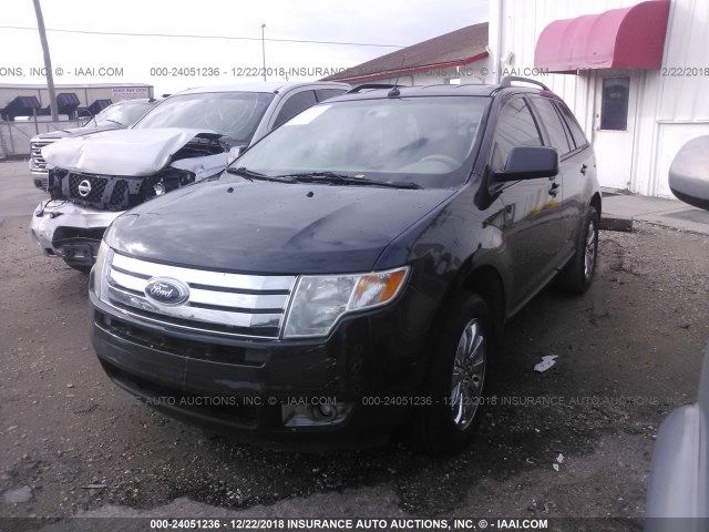 2FMDK38C37BA48138 - 2007 FORD EDGE SEL BLACK photo 2