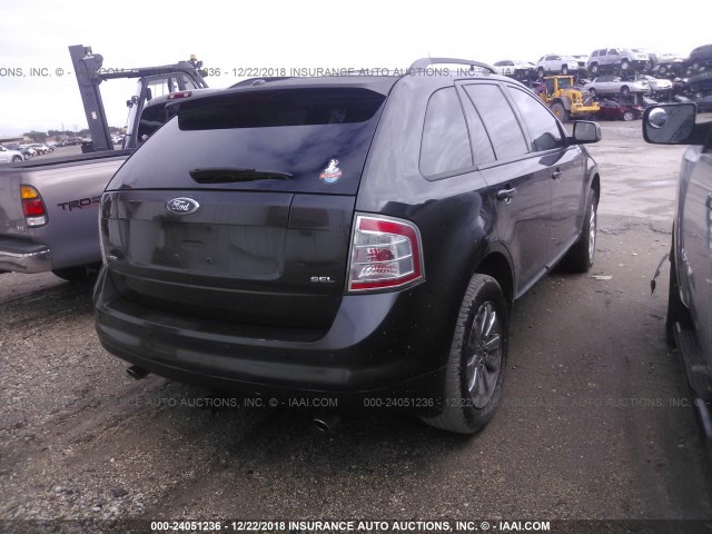 2FMDK38C37BA48138 - 2007 FORD EDGE SEL BLACK photo 4