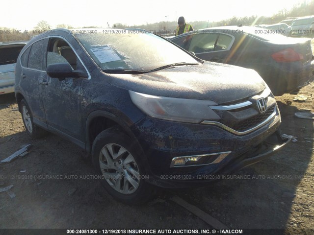 2HKRM4H74FH656038 - 2015 HONDA CR-V EXL BLUE photo 1