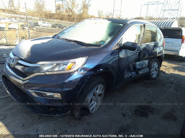 2HKRM4H74FH656038 - 2015 HONDA CR-V EXL BLUE photo 2