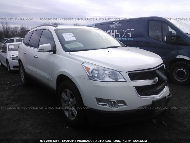 1GNKVJED4BJ161404 - 2011 CHEVROLET TRAVERSE LT WHITE photo 1