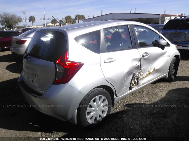 3N1CE2CP9GL390938 - 2016 NISSAN VERSA NOTE S/S PLUS/SV/SL/SR SILVER photo 4