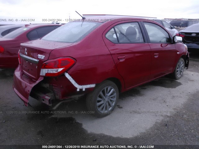 ML32F3FJ7JHF13408 - 2018 MITSUBISHI MIRAGE G4 ES Tünd qırmızı foto 4