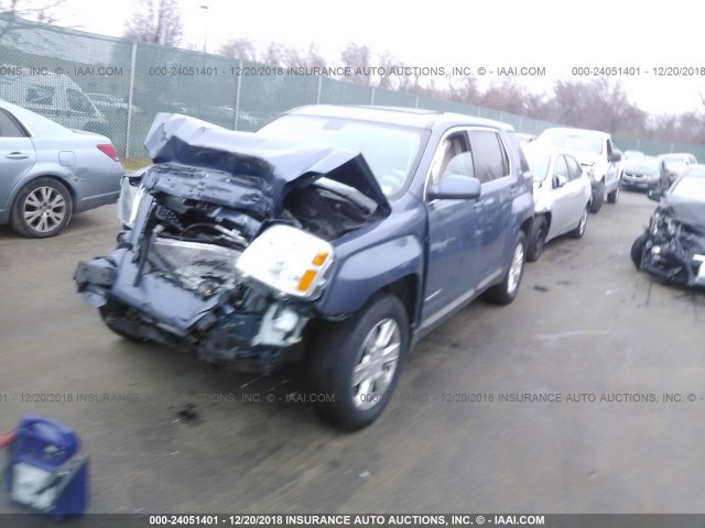 2CTALMEC6B6375315 - 2011 GMC TERRAIN SLE BLUE photo 2