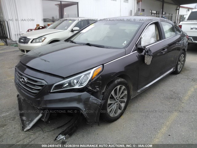 5NPE34AF9FH220546 - 2015 HYUNDAI SONATA SPORT/LIMITED TAN photo 2