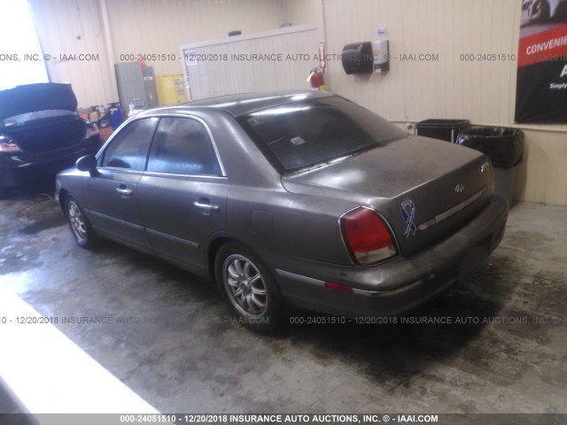 KMHFU45E12A186229 - 2002 HYUNDAI XG 350 GRAY photo 3