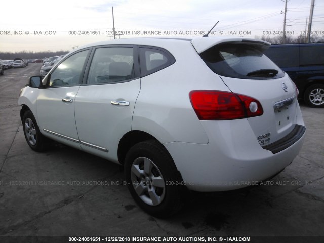 JN8AS5MV6DW134441 - 2013 NISSAN ROGUE S/SV WHITE photo 3