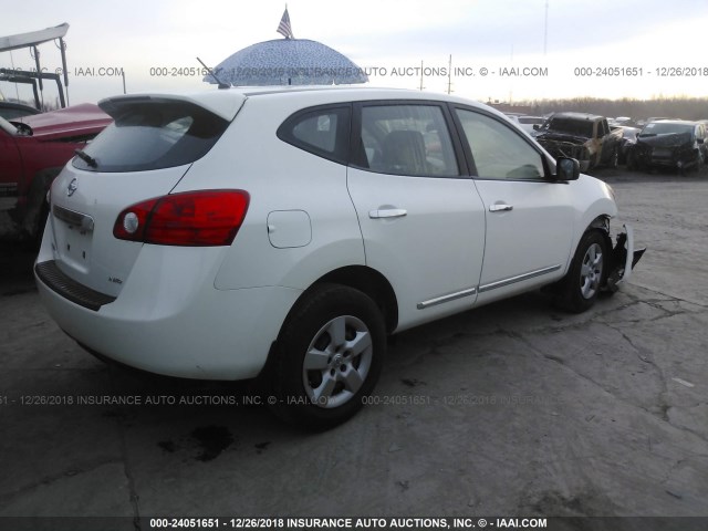 JN8AS5MV6DW134441 - 2013 NISSAN ROGUE S/SV WHITE photo 4