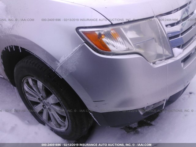 2FMDK3JC9ABB09087 - 2010 FORD EDGE SEL SILVER photo 6