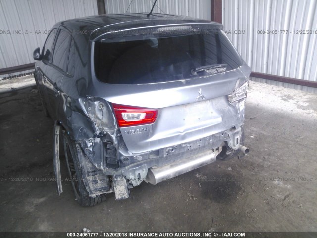 JA4AP3AU7GZ043320 - 2016 MITSUBISHI OUTLANDER SPORT ES/SE GRAY photo 6