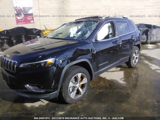 1C4PJMDX2KD330759 - 2019 JEEP CHEROKEE LIMITED BLACK photo 2