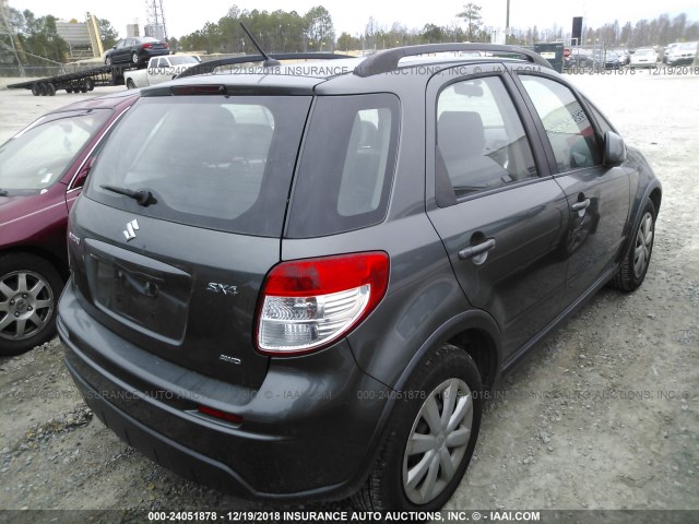 JS2YB5A35B6304238 - 2011 SUZUKI SX4 GRAY photo 4