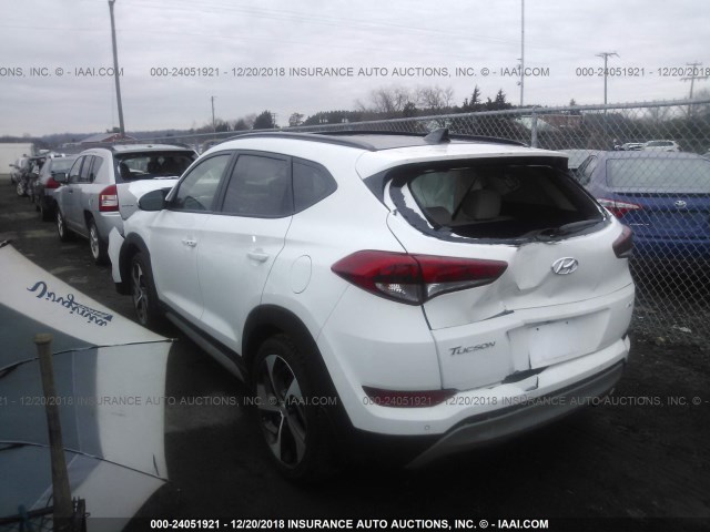 KM8J3CA22JU653318 - 2018 HYUNDAI TUCSON LIMITED/SPORT AND ECO/SE WHITE photo 3