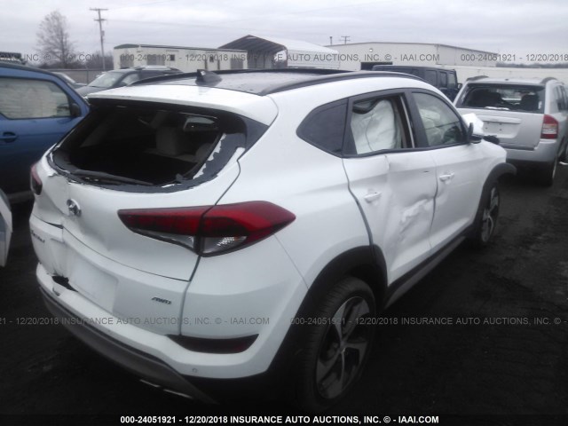 KM8J3CA22JU653318 - 2018 HYUNDAI TUCSON LIMITED/SPORT AND ECO/SE WHITE photo 4