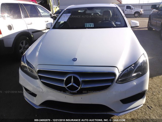 WDDHF5KBXGB170450 - 2016 MERCEDES-BENZ E 350 WHITE photo 6