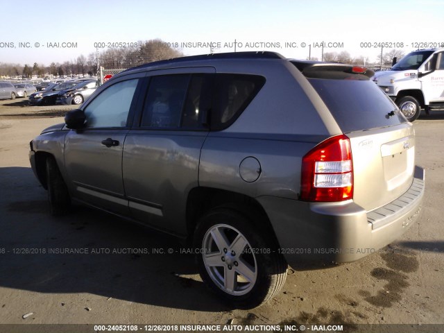 1J8FT47W28D727611 - 2008 JEEP COMPASS SPORT GOLD photo 3