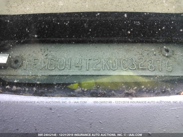 1FMCU14T2KUC32876 - 1989 FORD BRONCO II შავი ფოტო 9