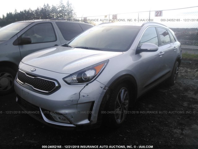 KNDCE3LC4H5075191 - 2017 KIA NIRO EX TOURING SILVER photo 2