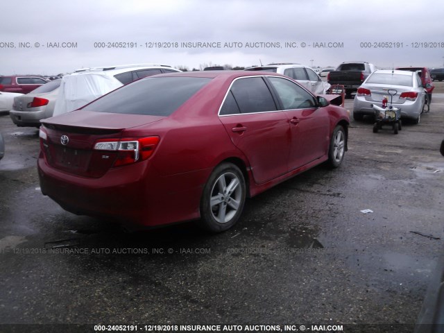 4T1BF1FK2DU710145 - 2013 TOYOTA CAMRY L/SE/LE/XLE Qırmızı foto 4