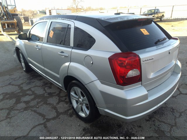 1B3CB4HA9AD559098 - 2010 DODGE CALIBER SXT SILVER photo 3