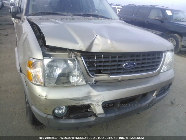 1FMZU63K82ZC92714 - 2002 FORD EXPLORER XLT GOLD photo 6