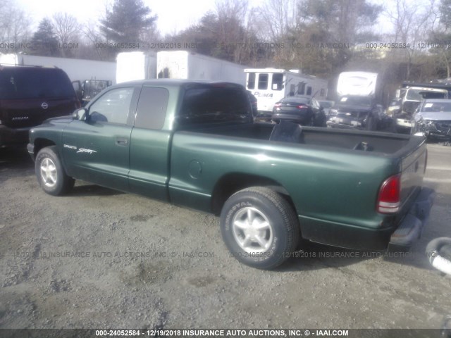 1B7FL22P6XS232723 - 1999 DODGE DAKOTA GREEN photo 3