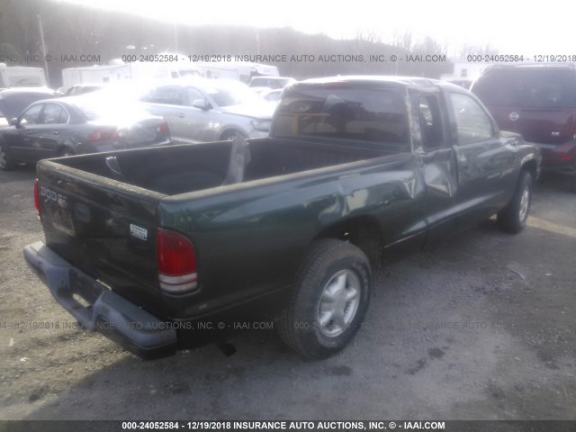 1B7FL22P6XS232723 - 1999 DODGE DAKOTA GREEN photo 4