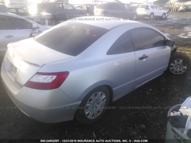 2HGFG11228H570506 - 2008 HONDA CIVIC DX SILVER photo 4