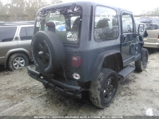 1J4FA59S6YP778292 - 2000 JEEP WRANGLER / TJ SAHARA GREEN photo 4