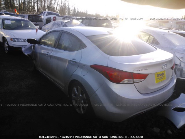 KMHDH4AE5DU802761 - 2013 HYUNDAI ELANTRA GLS/LIMITED SILVER photo 3