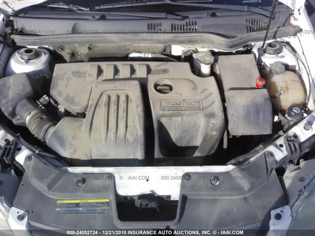 1G1AD5F57A7231729 - 2010 CHEVROLET COBALT 1LT WHITE photo 10