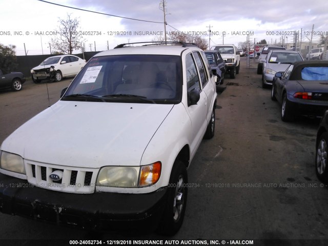 KNDJB723625145659 - 2002 KIA SPORTAGE WHITE photo 2