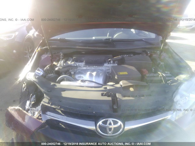 4T1BF1FK5FU929331 - 2015 TOYOTA CAMRY LE/XLE/SE/XSE RED photo 10