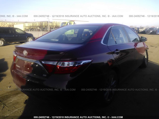 4T1BF1FK5FU929331 - 2015 TOYOTA CAMRY LE/XLE/SE/XSE RED photo 4