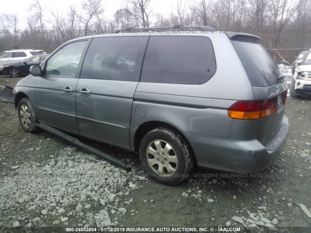 5FNRL18052B036280 - 2002 HONDA ODYSSEY EXL GRAY photo 3