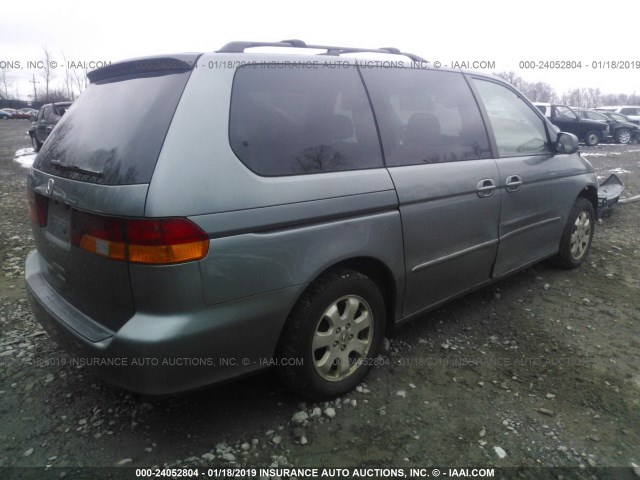 5FNRL18052B036280 - 2002 HONDA ODYSSEY EXL GRAY photo 4