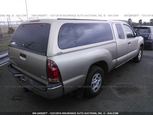 5TETX22N25Z087579 - 2005 TOYOTA TACOMA ACCESS CAB ოქროსფერი ფოტო 4