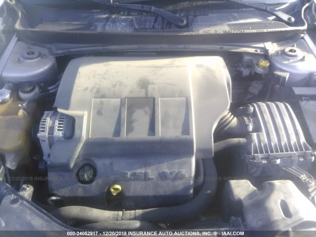 1C3LC65M28N633203 - 2008 CHRYSLER SEBRING LIMITED SILVER photo 10