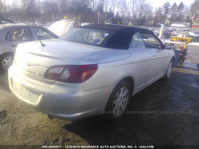 1C3LC65M28N633203 - 2008 CHRYSLER SEBRING LIMITED SILVER photo 4