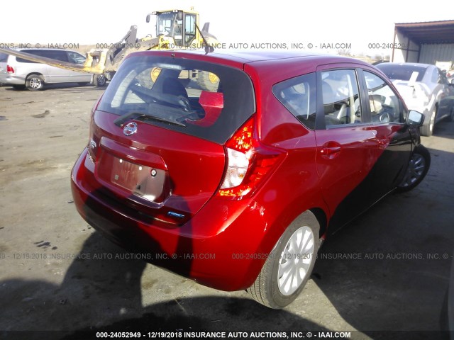3N1CE2CP6GL353393 - 2016 NISSAN VERSA NOTE S/S PLUS/SV/SL/SR RED photo 4